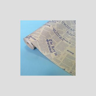 Упаковочная крафт бумага Газета синяя 0.7 x 60м