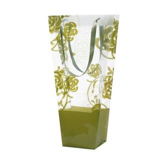 Сумка для цветов Bag Decor 45х25x12 cм зелёный