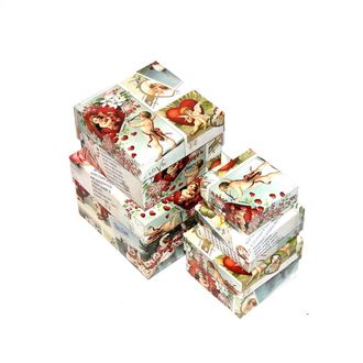 Коробки картонные 506-50 наб. из 5 квад. малых Это любовь! (6,5x6,5x3,5-12,5x12,5x9,5)
