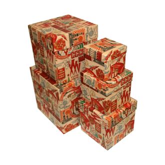 Коробки картонные 507-23 наб. из 5 кубов больших СССР крафт (10х10х10-23х23х23)
