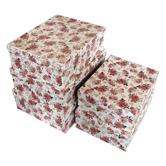 Коробки картонные 550-03-01 наб. из 5 прям. гигантов Цветы (45х35х16-57х45х19)