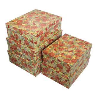 Коробки картонные 550-03-05 наб. из 5 прям. гигантов Цветы (45х35х16-57х45х19)