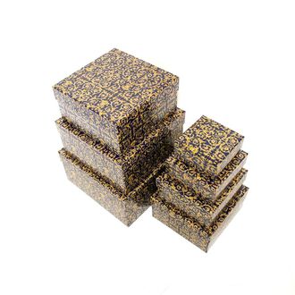 Коробки картонные 701-41 наб. из 7 квад. Модерн бреа (20x20x10-8x8x4)