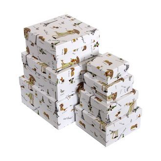 Коробки картонные 701-45 наб. из 7 квад. Символы Парижа (20x20x10-8x8x4)