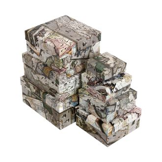 Коробки картонные 701-49 наб. из 7 квад. Старые карты (20x20x10-8x84)