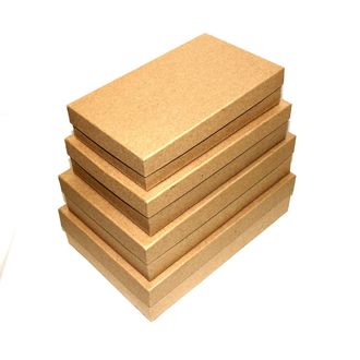 Коробки крафт 402-60 наб. из 4 прям. Однотонные (30x20x8-24x14x5)